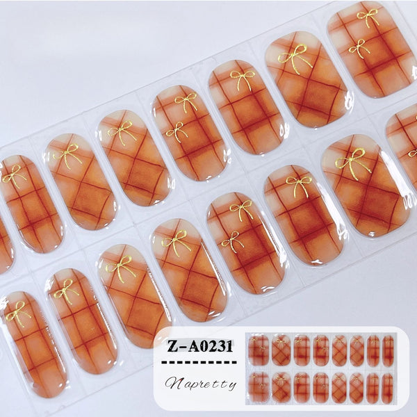 UV semicured nail stickers