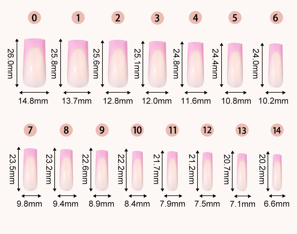 Five-color square patch manicure 150 pieces