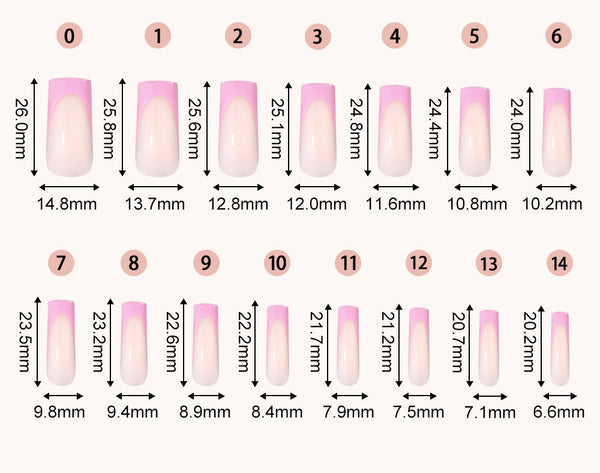 Five-color square patch manicure 150 pieces