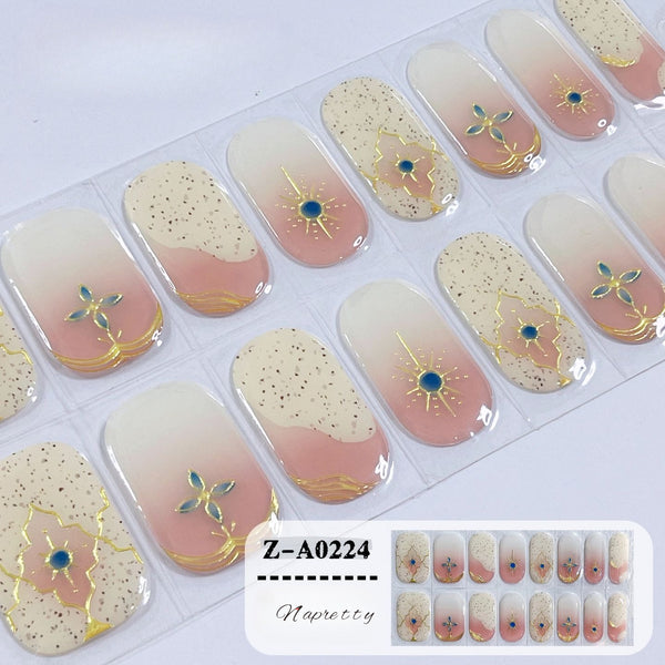 UV semicured nail stickers