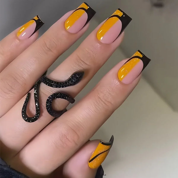 24pcs Short Round False Nails