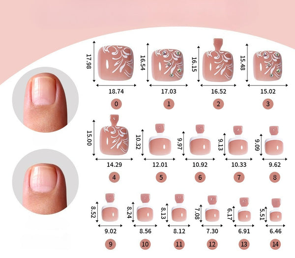 30 Pcs Toenails Pedicure