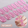 Semicured nail stickers