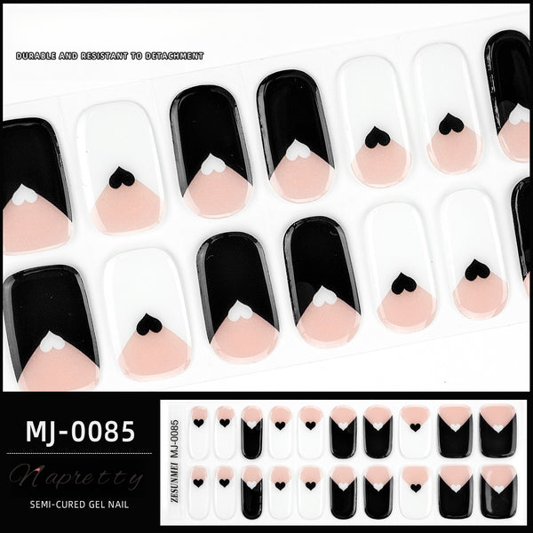 Pumpkin UV semi-cured gel manicure sticker