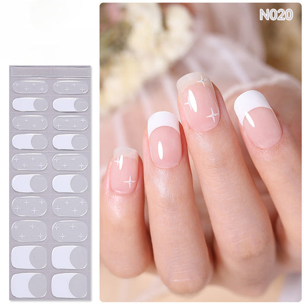 Semicured UV gel nail sticker kit N020