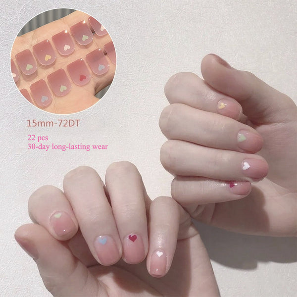Semi-cured gel uv strips short nails