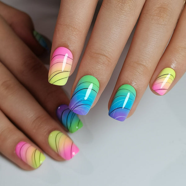 Gel Press On Nails 16 Sizes-32 Pcs Kit X004J6Y2KB