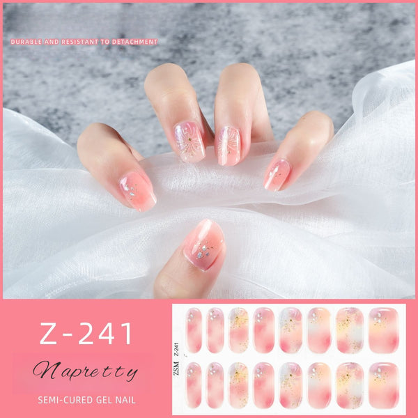 UV gel manicure sticker semi-curing