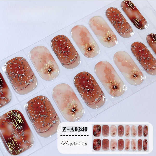 UV semicured nail stickers