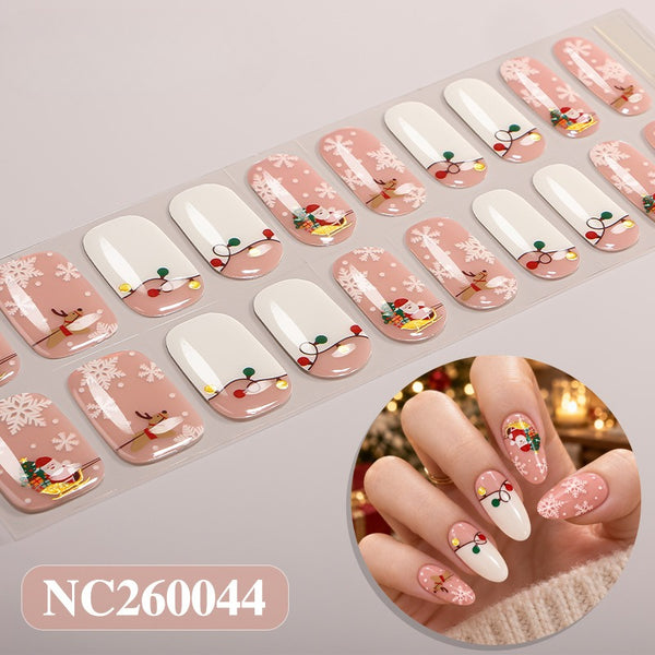 Christmas gel UV semi-cured nail sticker
