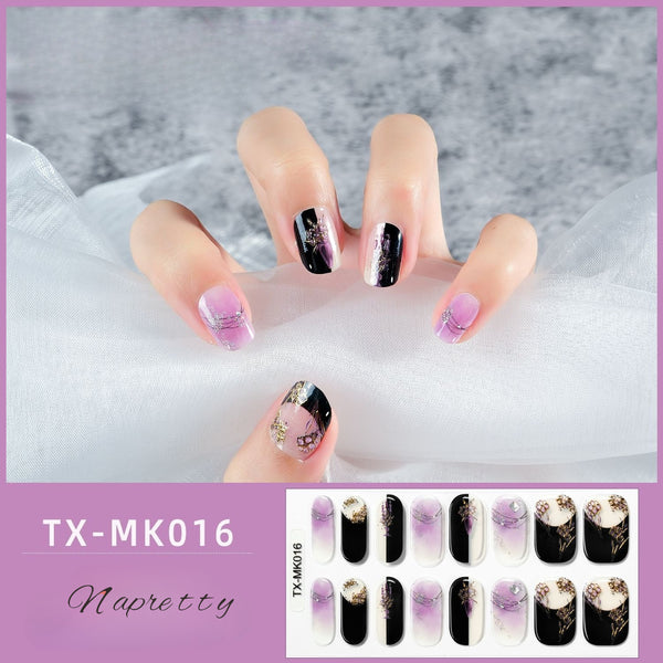 Bronzing butterfly no-bake nail sticker