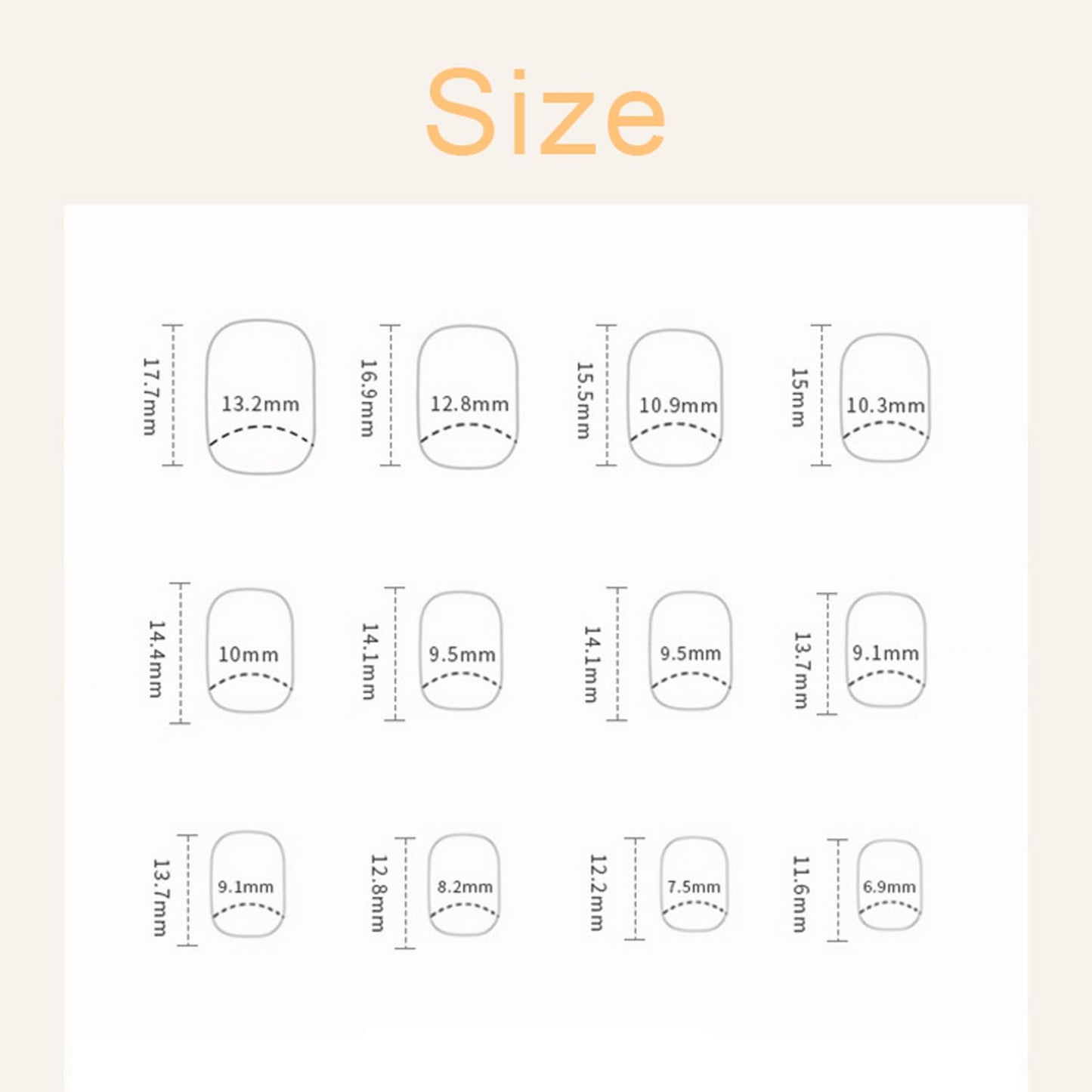Minimalist short French fake nails