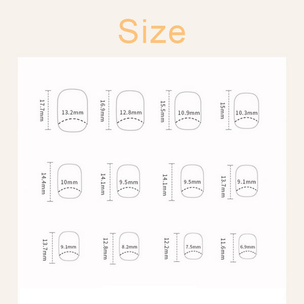 Minimalist short French fake nails