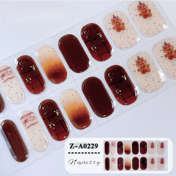 UV semicured nail stickers
