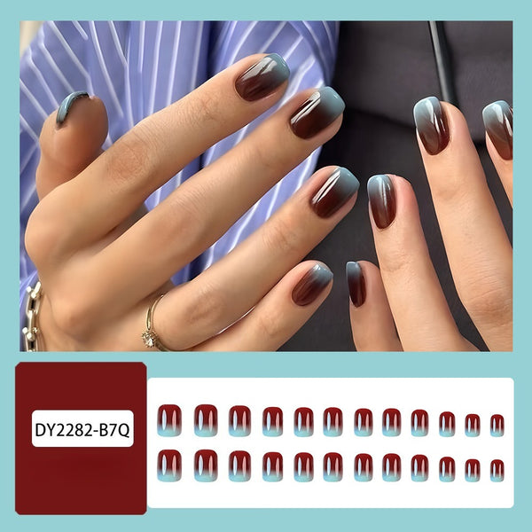 Smudge glossy manicure