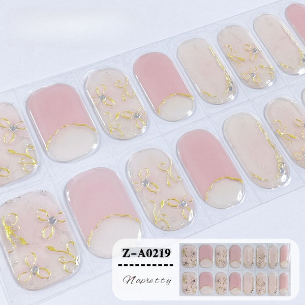 UV semicured nail stickers