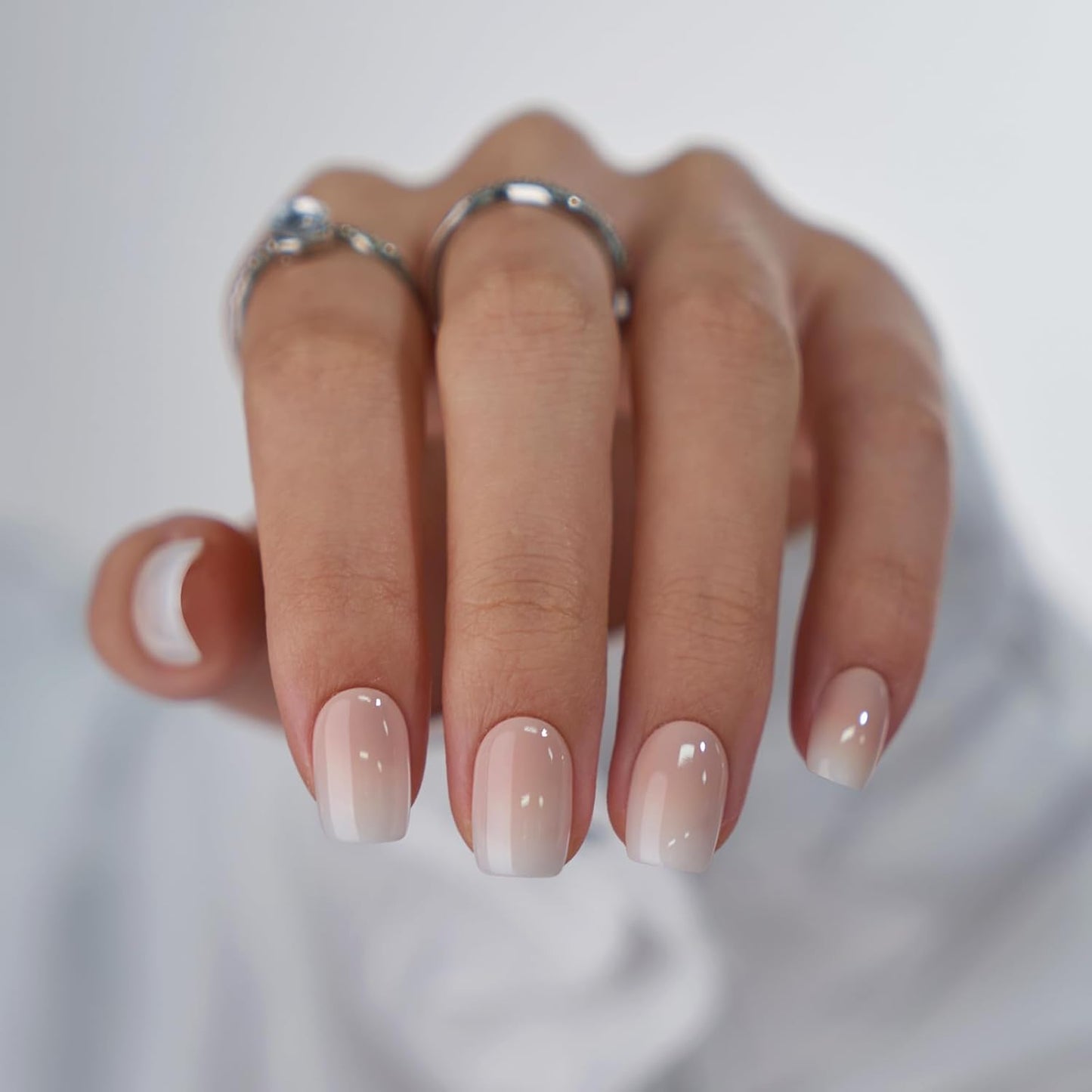24pcs/Set Press On Nails Ombre