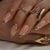 24pcs/Set Press On Nails Gold Line Design