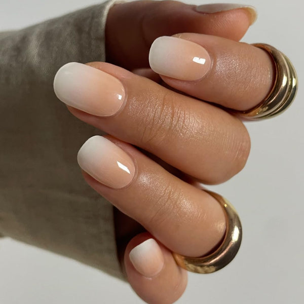 Beige White Ombre