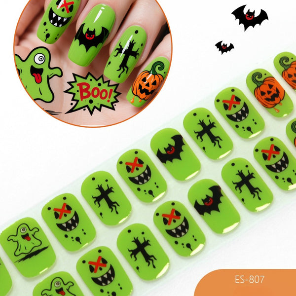 2026 New Christmas Gel Nail Sticker Lighting Harden Semi-Curing Nail Sticker
