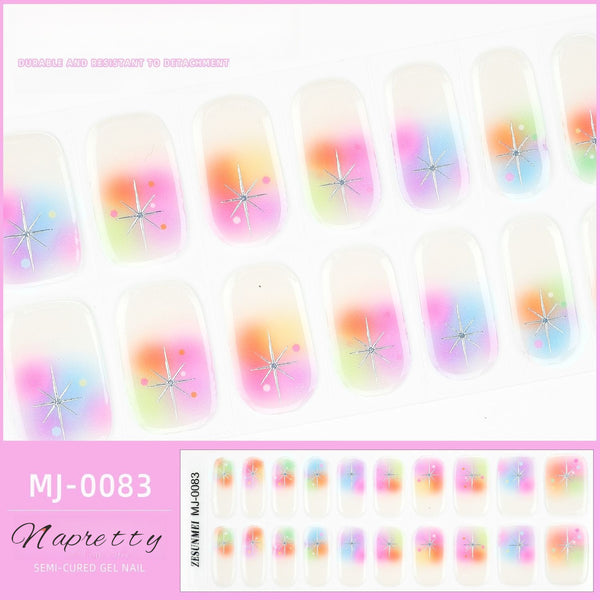 Pumpkin UV semi-cured gel manicure sticker