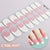 UV-Free Gel Nail Sticker Pink Glitter