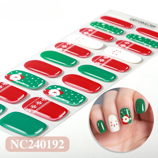 Christmas gel UV semi-cured nail sticker