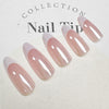 24pcs/Set Press On Nails White French