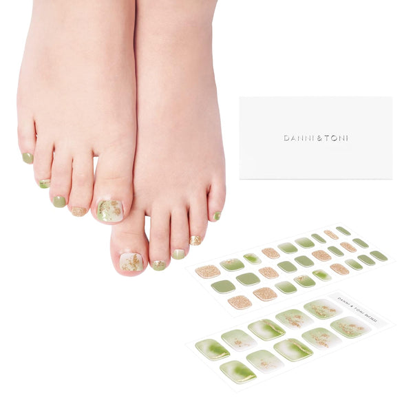 Semi Cured Gel Pedi StripsToenail Stickers Pedicure
