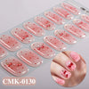 UV-Free Gel Nail Sticker Pink Glitter
