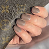 Semicured UV gel nail sticker nude brown