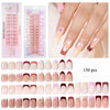 Five-color square patch manicure 150 pieces