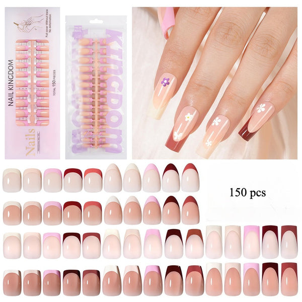 Five-color square patch manicure 150 pieces
