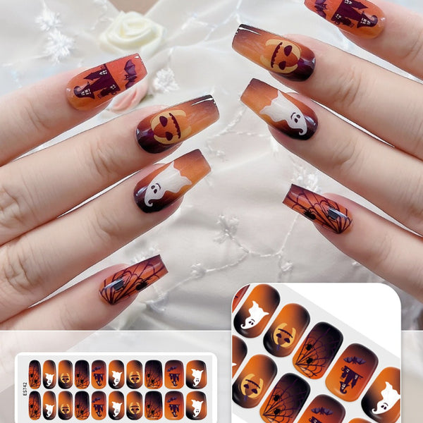 2026 New Christmas Gel Nail Sticker Lighting Harden Semi-Curing Nail Sticker