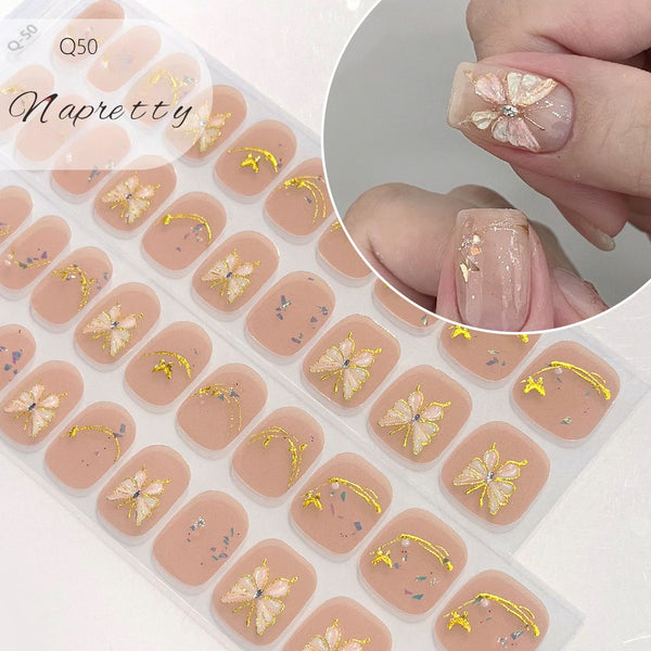 UV Free 5D Gel Nail Art Sticker Q39