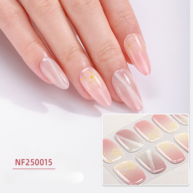 Semicured UV gel nail sticker