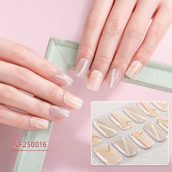 Semicured UV gel nail sticker
