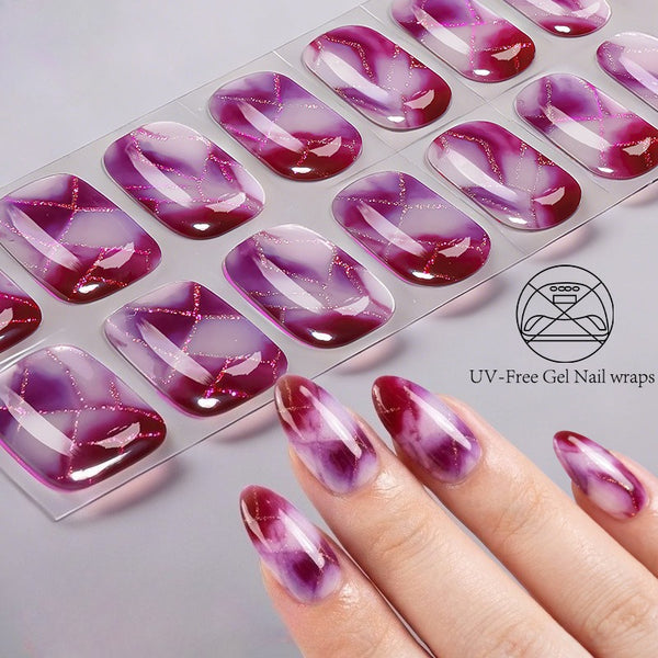 UV-Free Gel Nail Pink Marble
