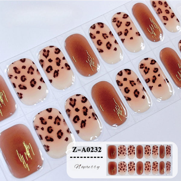 UV semicured nail stickers