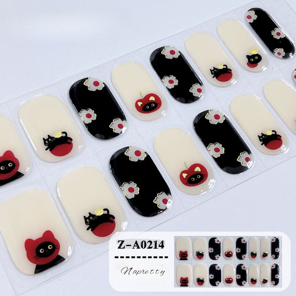 UV semicured nail stickers