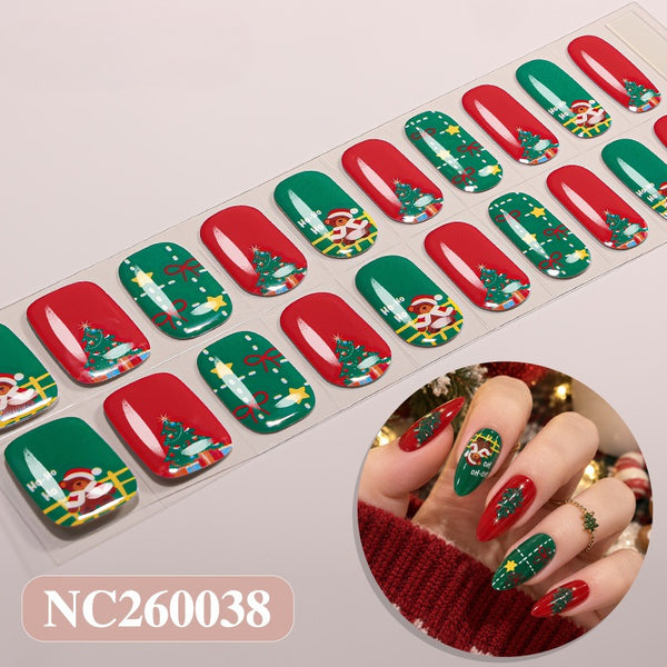 Christmas gel UV semi-cured nail sticker