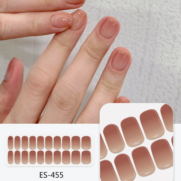 Kit de stickers semi-permanents pour ongles en gel UV ES-455