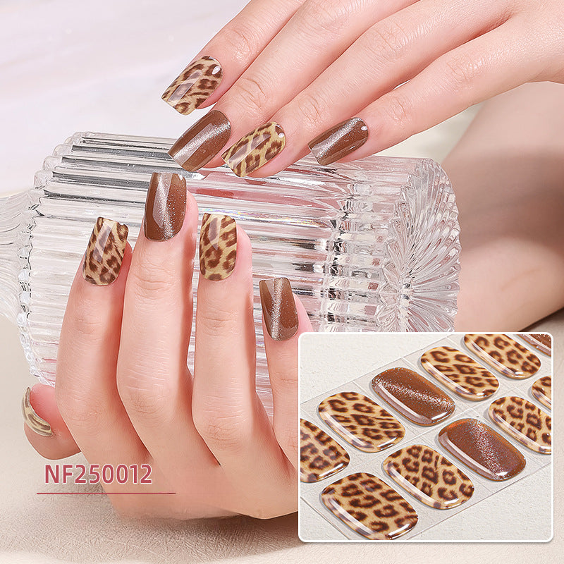 Semicured UV gel nail sticker