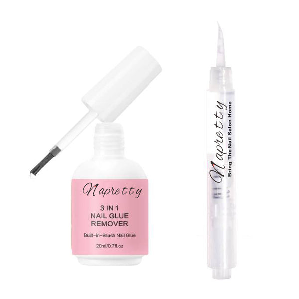 napretty Click & Remove Pen for Multi-functional 5ml Press on Nails Nail Glue