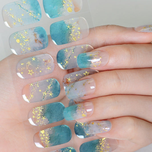 Semicured UV gel nail sticker kit HOT