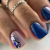 24pcs/Set Press On Nails Navy flower