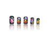 Ongles mats fleuris colorés