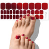 Red wine Pedicure Gel Nail Strips