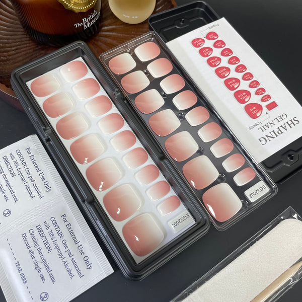 Nude Ombre|32 Pcs Soft Gel Press-On Nails Real Gel Nail Extensions