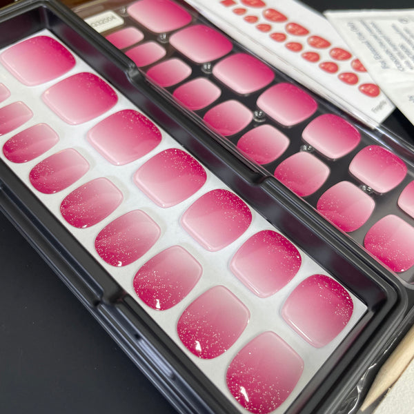 Pink Glitter Ombre|32 Pcs Soft Gel Press-On Nails Real Gel Nail Extensions